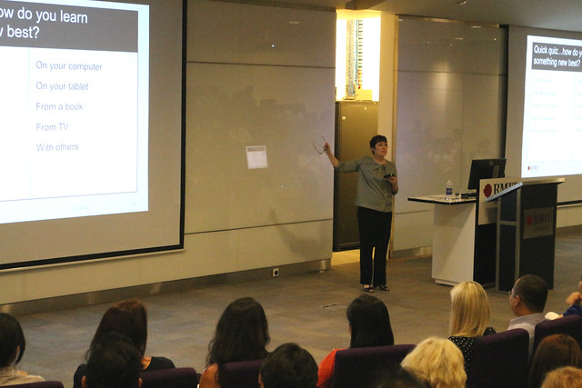 Professor Belinda Tynan speaks at the inaugural CODE lecture at RMIT Vietnam’s Saigon South campus