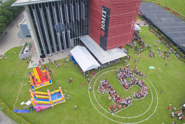 Founder's Day Carnival participants gather for a group photo