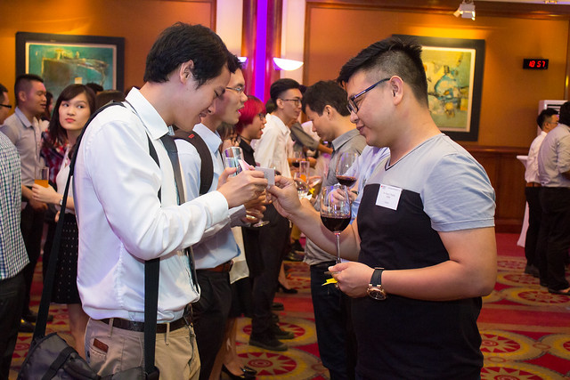 Participants engage in the speed networking session.