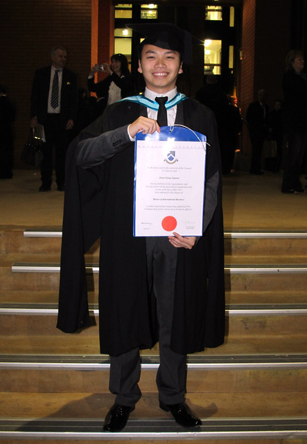 Nguyen Doan Giang on graduation day at Monash University.