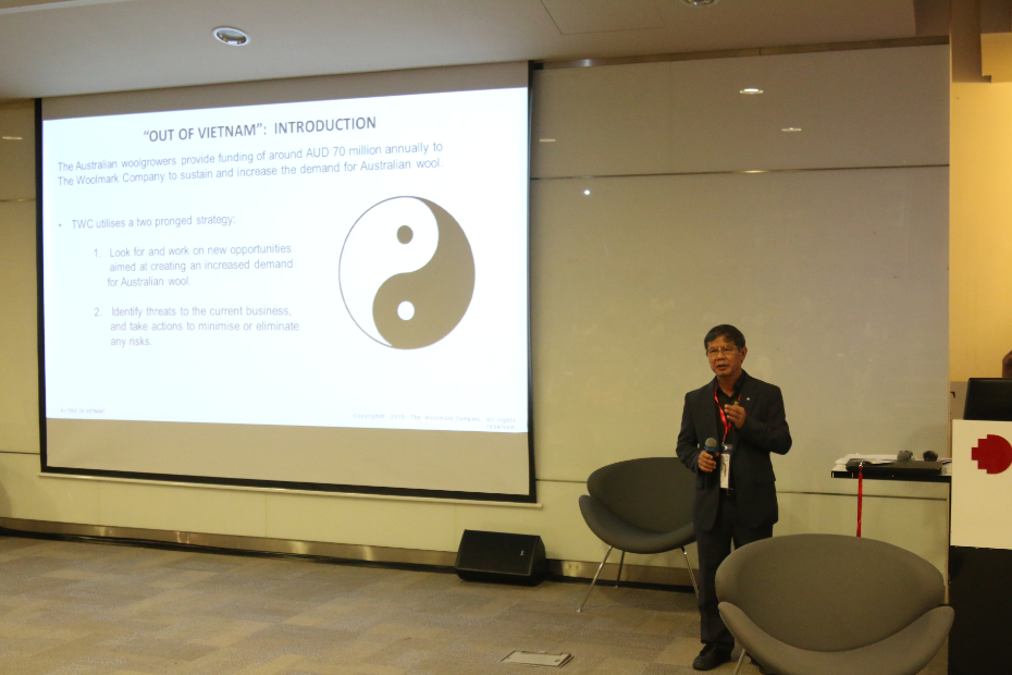 Dr Tran Van Quyen presented on the Australian Wool Innovation project "Out of Vietnam".