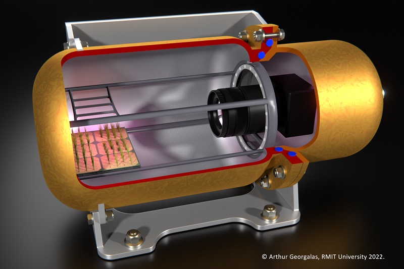 Artistic rendering of ALEPH-1 design concept in cutaway view
