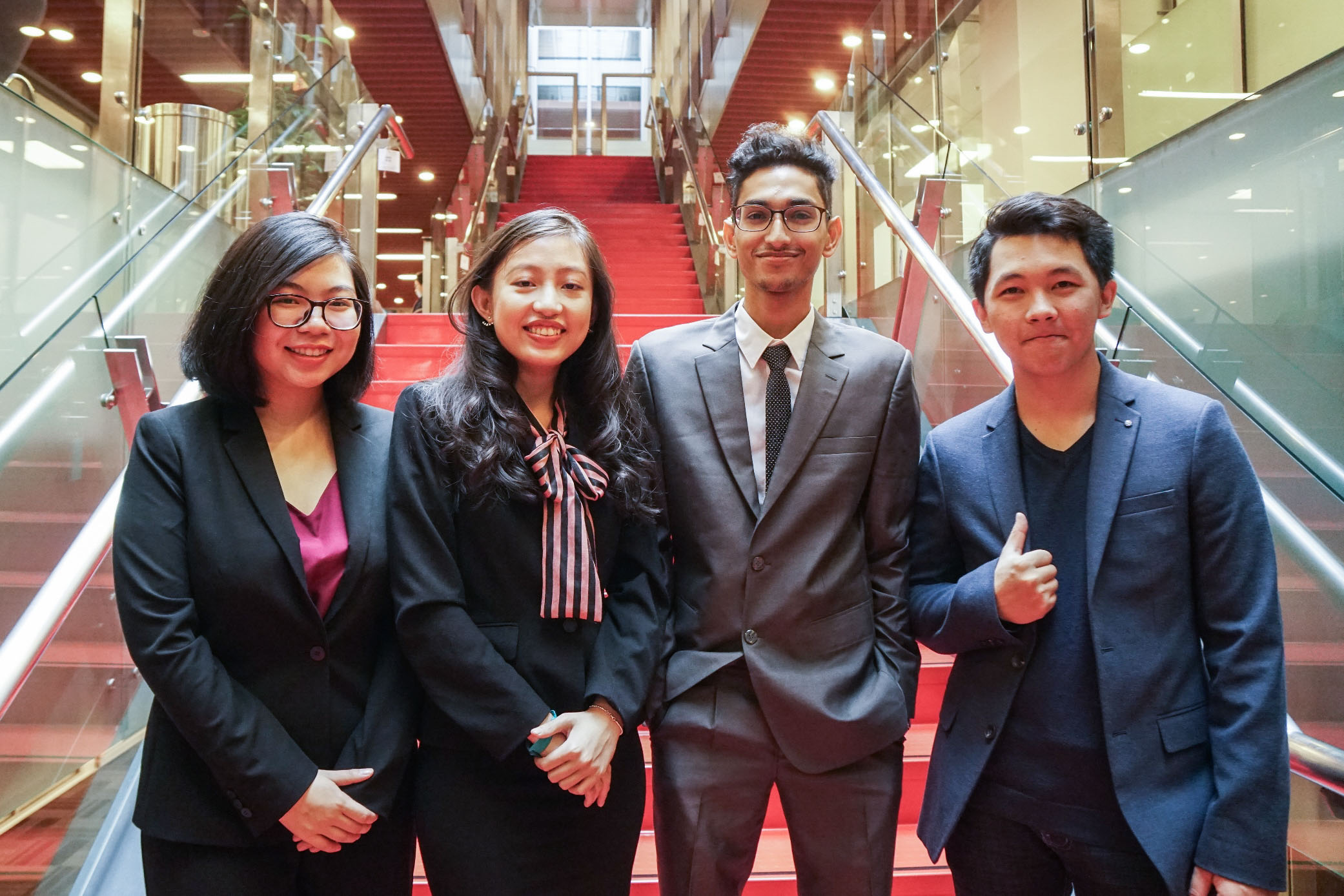 (From left to right) The Outliers team comprises of Tran Vo Thanh Tu, Nguyen Hoang Yen Khanh, Rahul Ravindranath and Luu Thai Quang Khai.