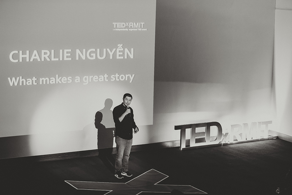 Filmmaker Charlie Nguyen spoke about the power of stories in his life.
