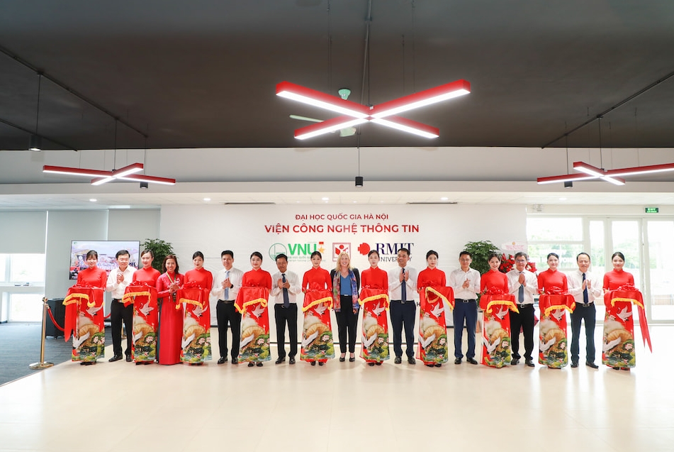 Không gian Đổi mới sáng tạo ĐHQGHN-RMIT (VNU-RMIT Innovation Hub) khánh thành ngày 4/11/2023 tại Hà Nội. (Ảnh: Quốc Toản – VNU Media)