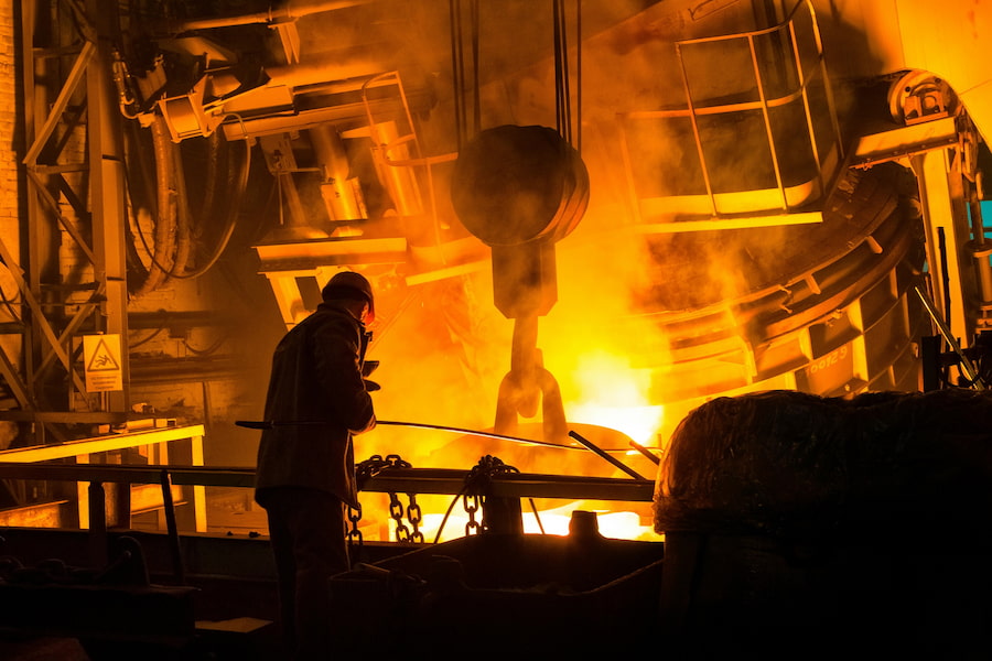Furnace in steel foundry
