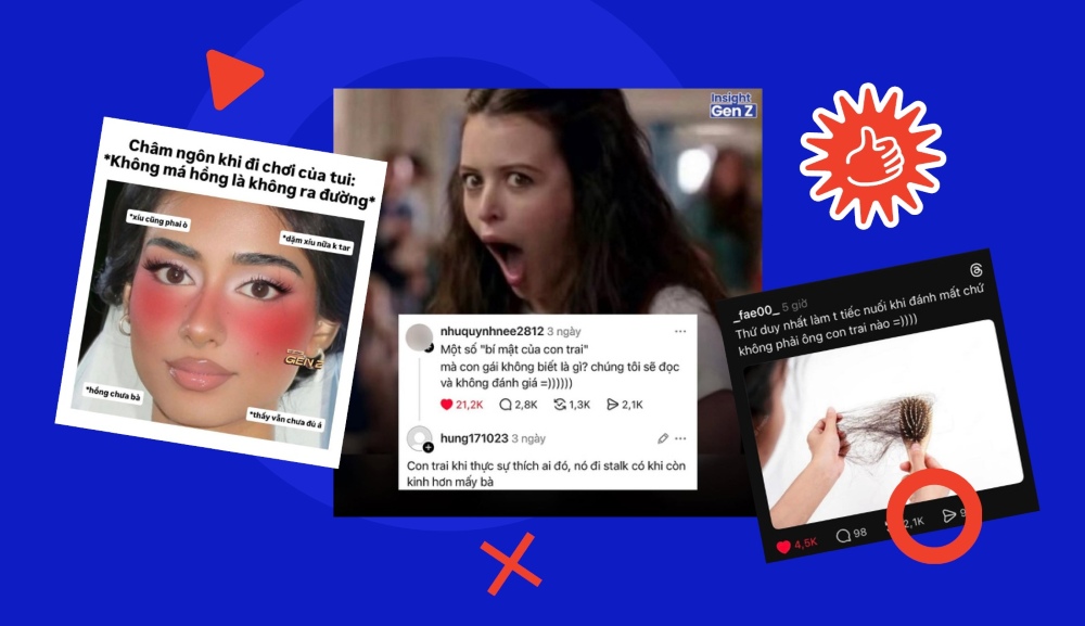 Ba hình ảnh kèm nội dung hài hước về giới