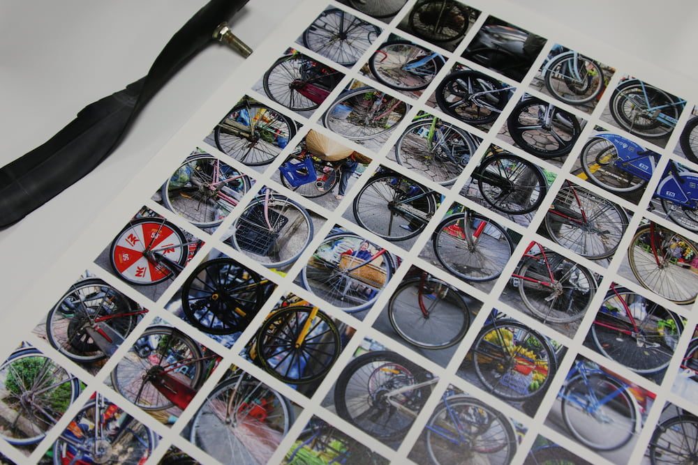 Photos of bicycle wheels in Hanoi by Oliver Altermatt