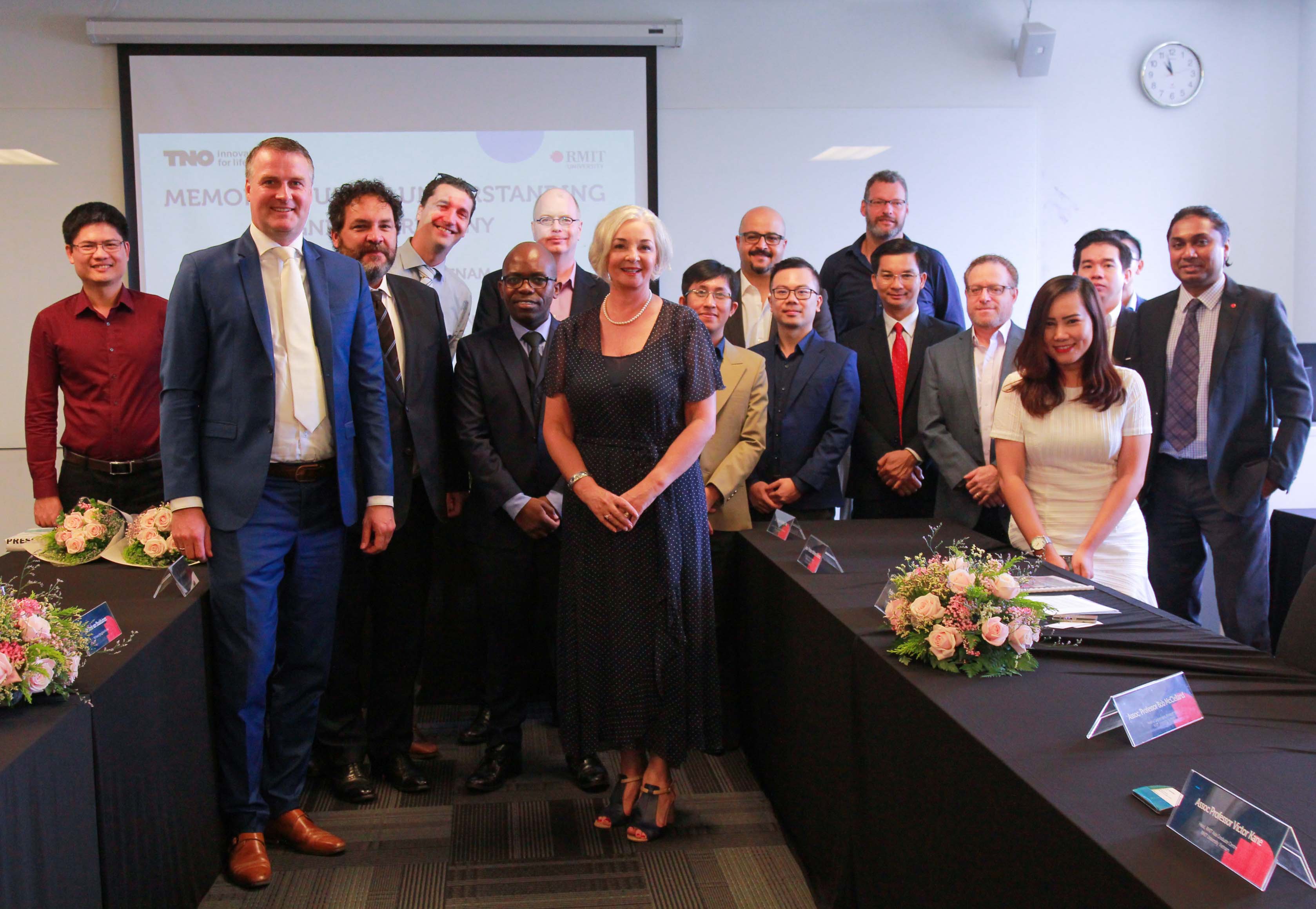 The signing ceremony was witnessed by representatives from RMIT University and TNO.