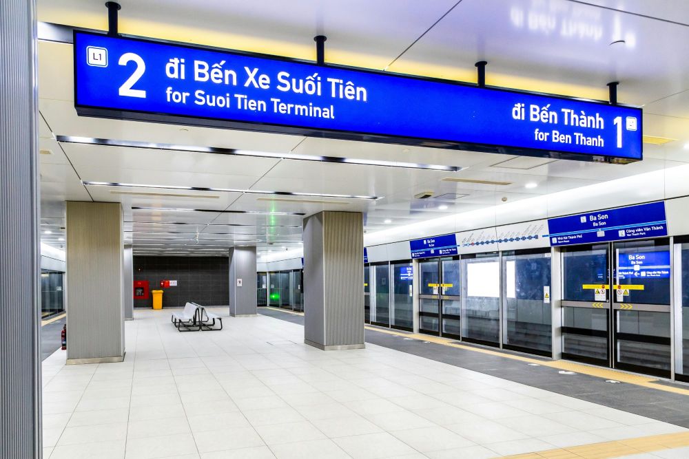 Platform of a metro line