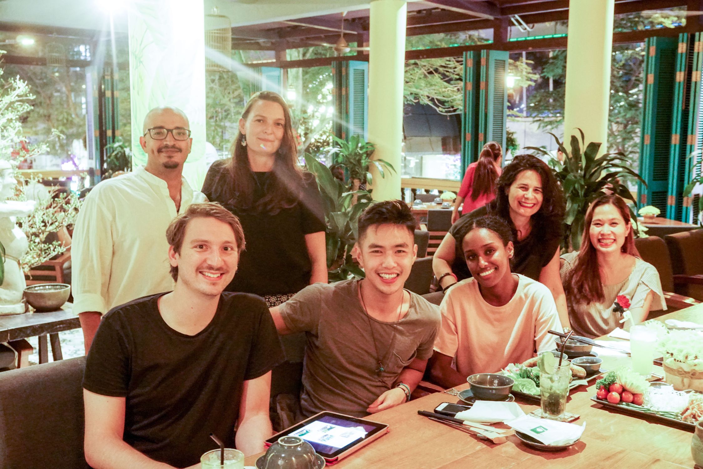 RMIT University’s Bachelor of Chemical Engineering student Amelia Forrest (second from left, back row) with other international students in RMIT Vietnam’s International Internship program.