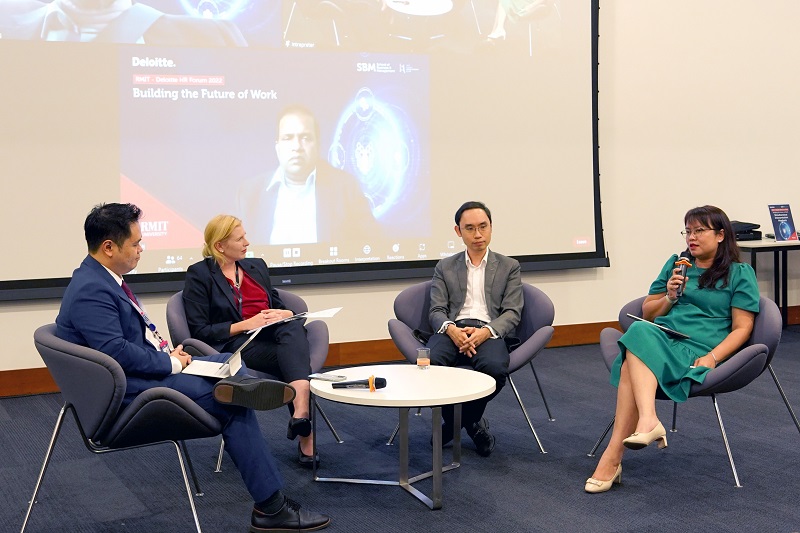 Panellists at the RMIT-Deloitte HR Forum 2022.