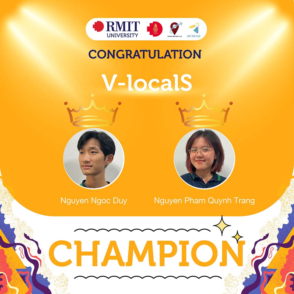 Nguyen Ngoc Duy and Nguyen Pham Quynh Trang from FPT High School, Hanoi won the Champion title.