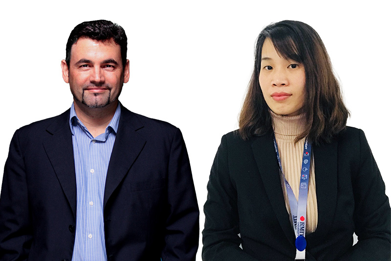 Dr Daniel Borer (left) and Dr Ha Thi Cam Van (right).