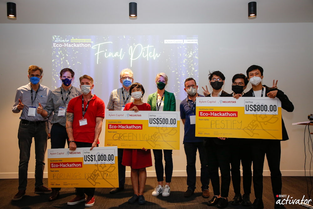 The top three teams of Hacktivator 2022.