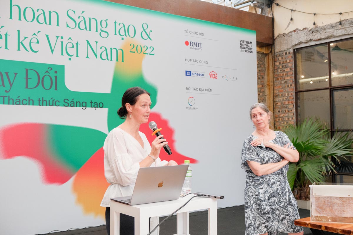 Associate Professor Donna Cleveland and Professor Frances Joseph at the event.