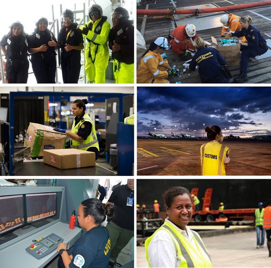 Phụ nữ ở khắp khu vực Thái Bình Dương đang tích cực hỗ trợ giao thương quốc tế, ngăn chặn vận chuyển hàng hóa bất hợp pháp và giữ vững an ninh cho vùng biên.