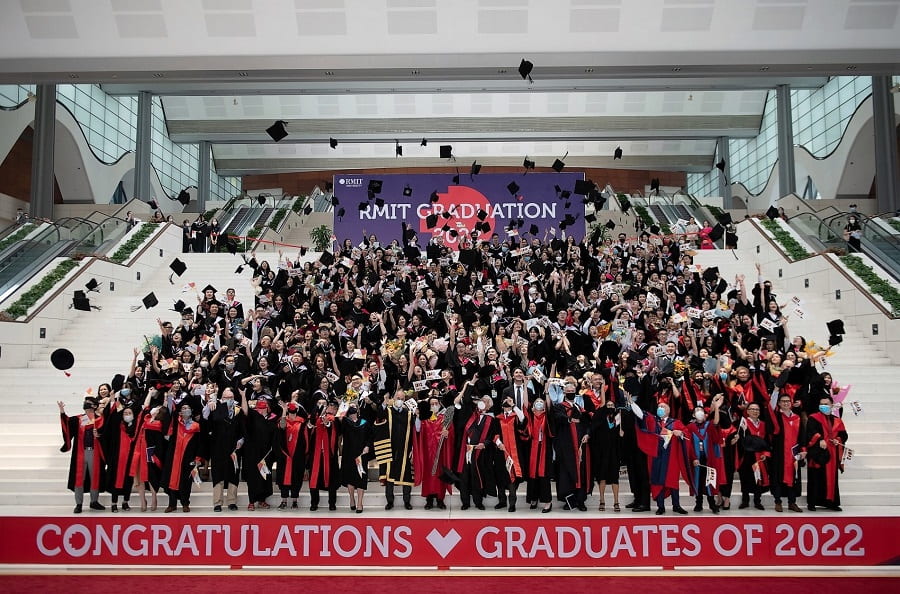 Hơn 1.450 tân khoa Khoá 2022 Đại học RMIT Việt Nam vừa tốt nghiệp vào đầu tháng 4/2022.