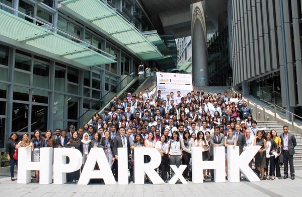 Some of the 500 HPAIR Asia conference delegates pose for a group photo.