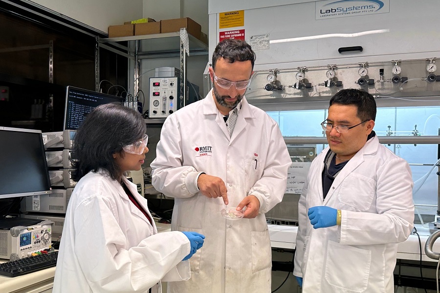 Three scientists in the research team
