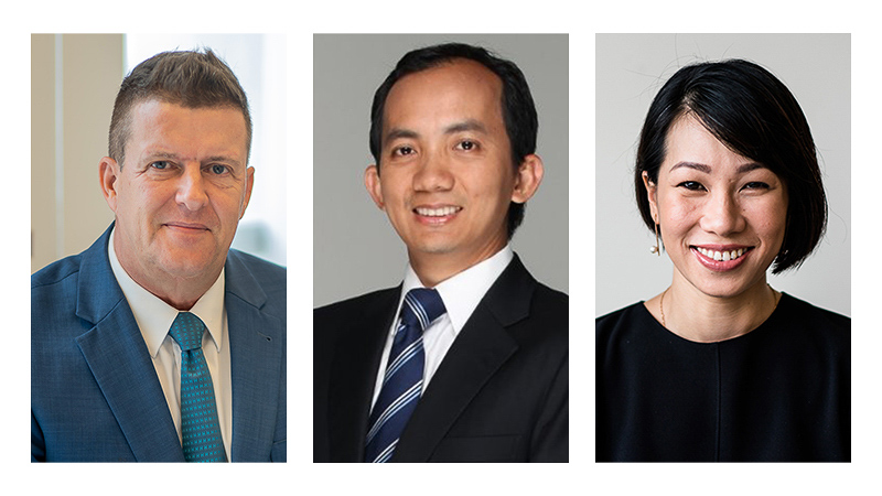 From left to right: RMIT Vietnam Executive Dean (Academic Students) Professor Rick Bennett, Managing Director of Merita Capital Mr Tai Le, Chairperson and Co-founder of Australia - Vietnam Young Leadership Dialogue Ms Cat Thao Nguyen. 