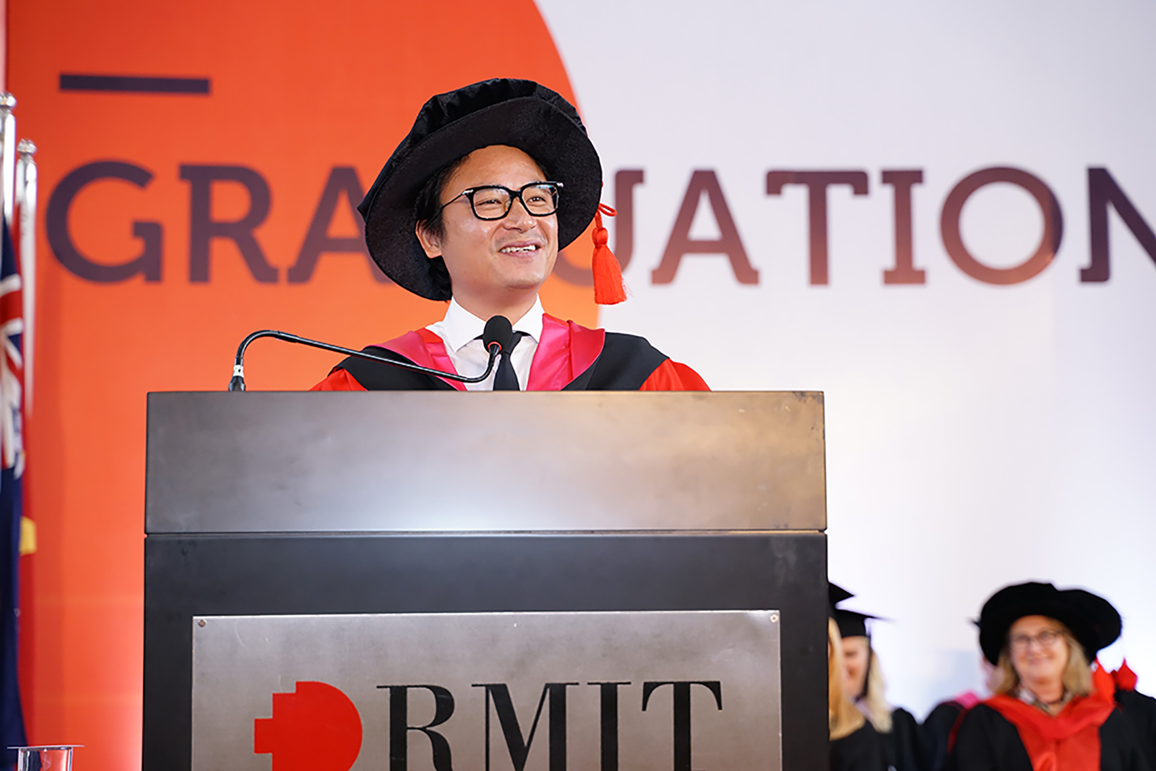 Luke Nguyen asked RMIT’s new graduates to always believe in themselves, don’t be left thinking ‘what if’, be passionate about whatever they do, and never stop learning.