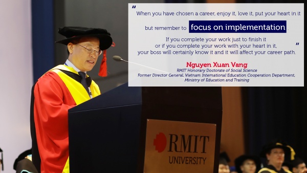 Mr Nguyen Xuan Vang at RMIT graduation 2017