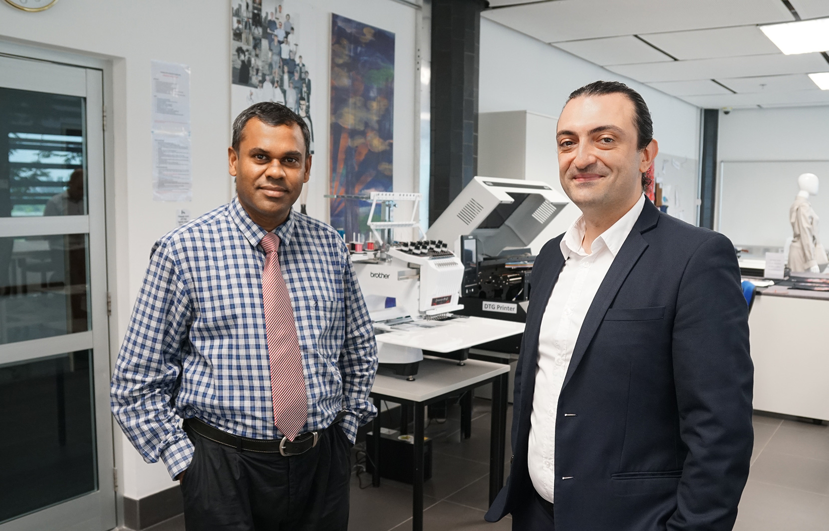 RMIT Vietnam researchers Dr Rajkishore Nayak (left) and Dr Reza Akbari (right) contributed to research on sustainability in the fashion supply chain in Vietnam. 