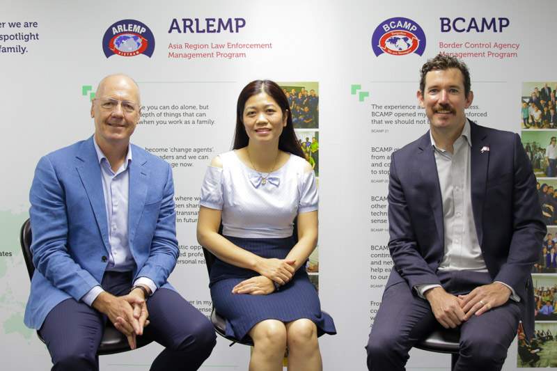 Mr Phillip Dowler (RMIT Head of Hanoi Campus), Colonel Tran Thi Kim Nguyet (Chief of Division of Europe and Oceania, Department of Foreign Relations, Ministry of Public Security of Vietnam), and Mr Anthony Kneipp (First Secretary (Immigration), Australian Embassy in Vietnam) provided welcome video messages for the ongoing BCAMP course.