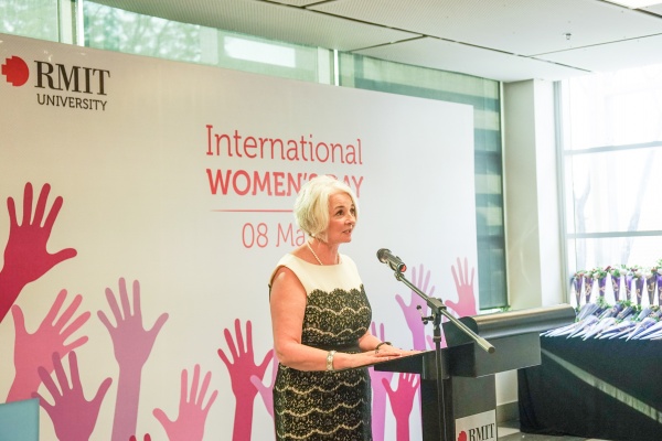 Professor Gael McDonald urged the audience to “Press for Progress”, referring to the theme of this year’s International Women’s Day.