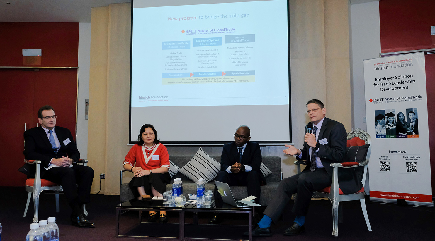 RMIT University’s Master of Global Trade lecturer and Hinrich Foundation Research Fellow Stephen Olson (pictured left) said trade companies needed to be agile and innovative with a highly-skilled labour force in order to succed in the transforming global trade industry.