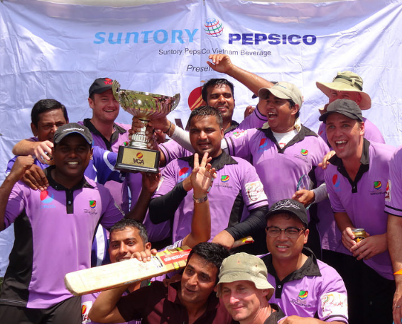 Victory for the United Cricket Club in 2015 at RMIT Vietnam.