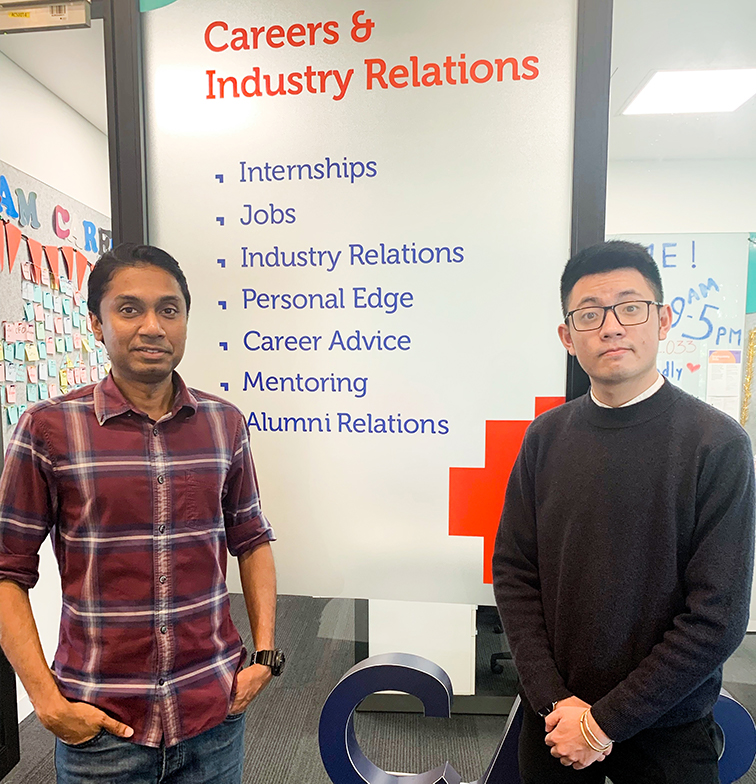 Bachelor of Business (Logistics and Supply chain management) student Dao Le Minh Nhat (right) highly recommends others to make the most out of what RMIT offers and get themselves started on planning for their future career. 