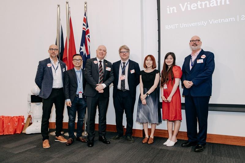Speakers from RMIT and Binance at the Digital3 event in Ho Chi Minh City on 29 November 2022.