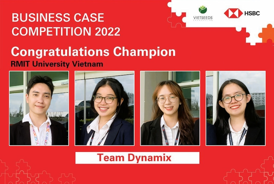 Team Dynamix is (pictured from left to right) Do Huu Thanh, Nguyen Dao Cat Tuong, Nguyen Minh Ngoc and Nguyen Tran Thao Uyen.