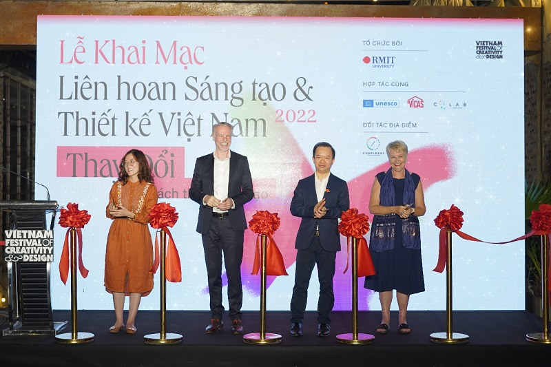 Lễ khai mạc Liên hoan Sáng tạo & Thiết kế Việt Nam tại Hà Nội diễn ra tối ngày 7/11/2022.