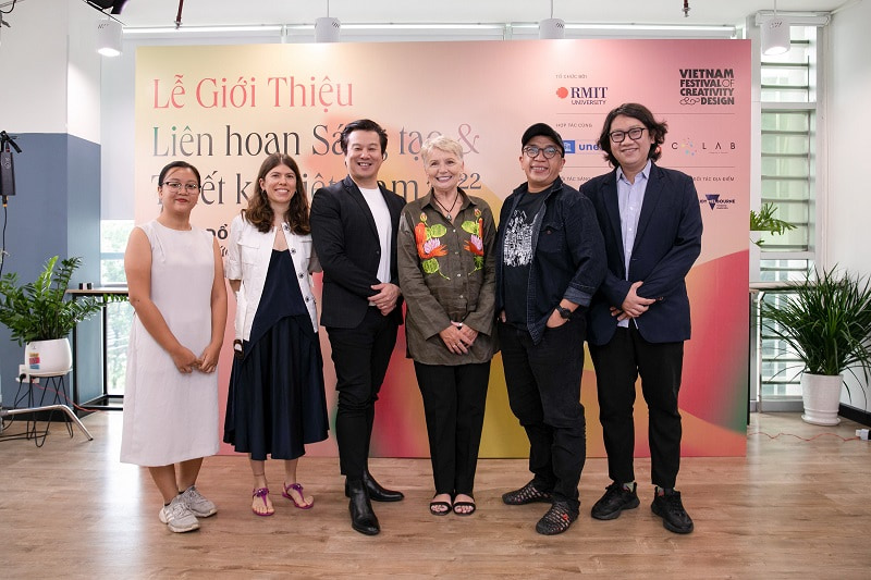 Representatives from the organisers and the creative community at the VFCD 2022 launch event in Ho Chi Minh City.