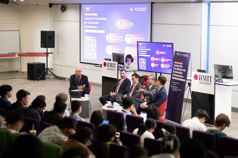 Panellists at RMIT's Global Business Forum 2023