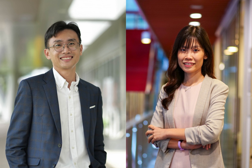 Dr Nguyen Thanh Phong (left) and Dr Nguyen Thi My Linh