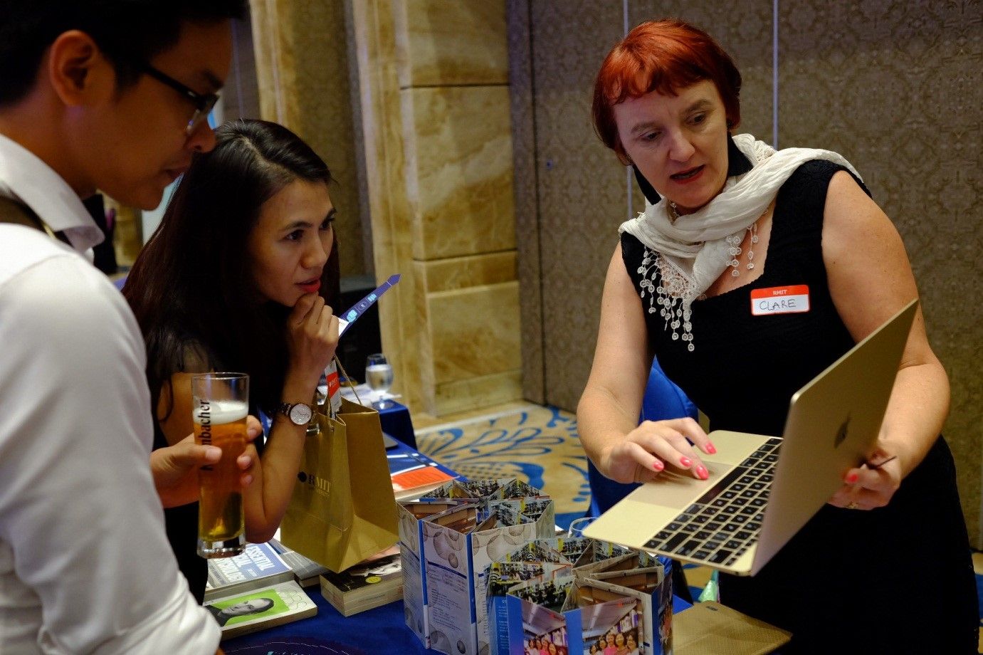 Clare O’Dwyer, Head of Library Services and Student Academic Success, introduced library services for alumni, including free delivery of library books.