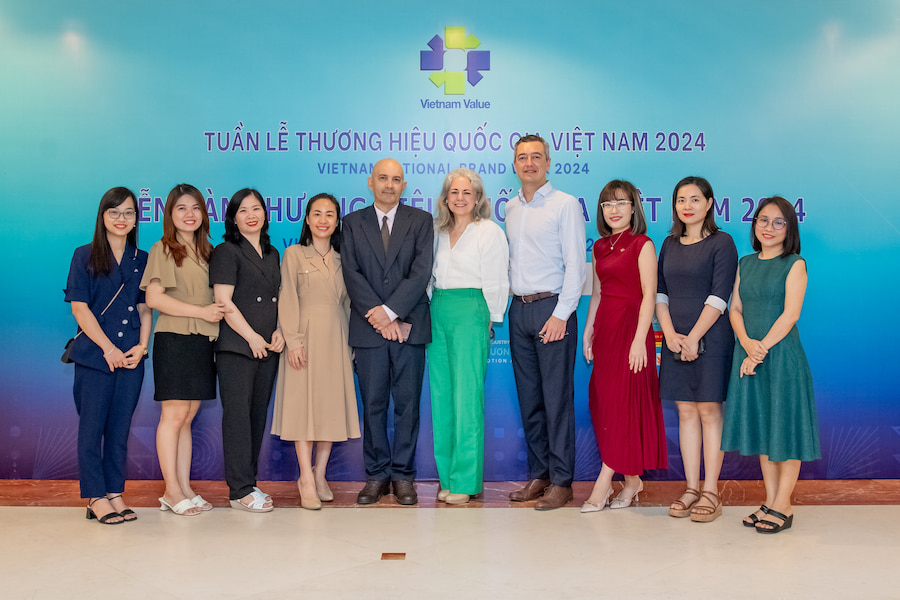 Representatives from RMIT University at the Vietnam National Branding Forum 2024. (Photo: RMIT)