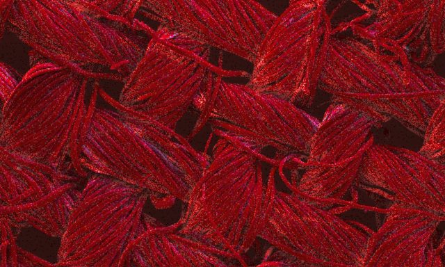 An image magnified 150,000 times showing the detail of nanostructures grown on cotton textiles by RMIT researchers.
