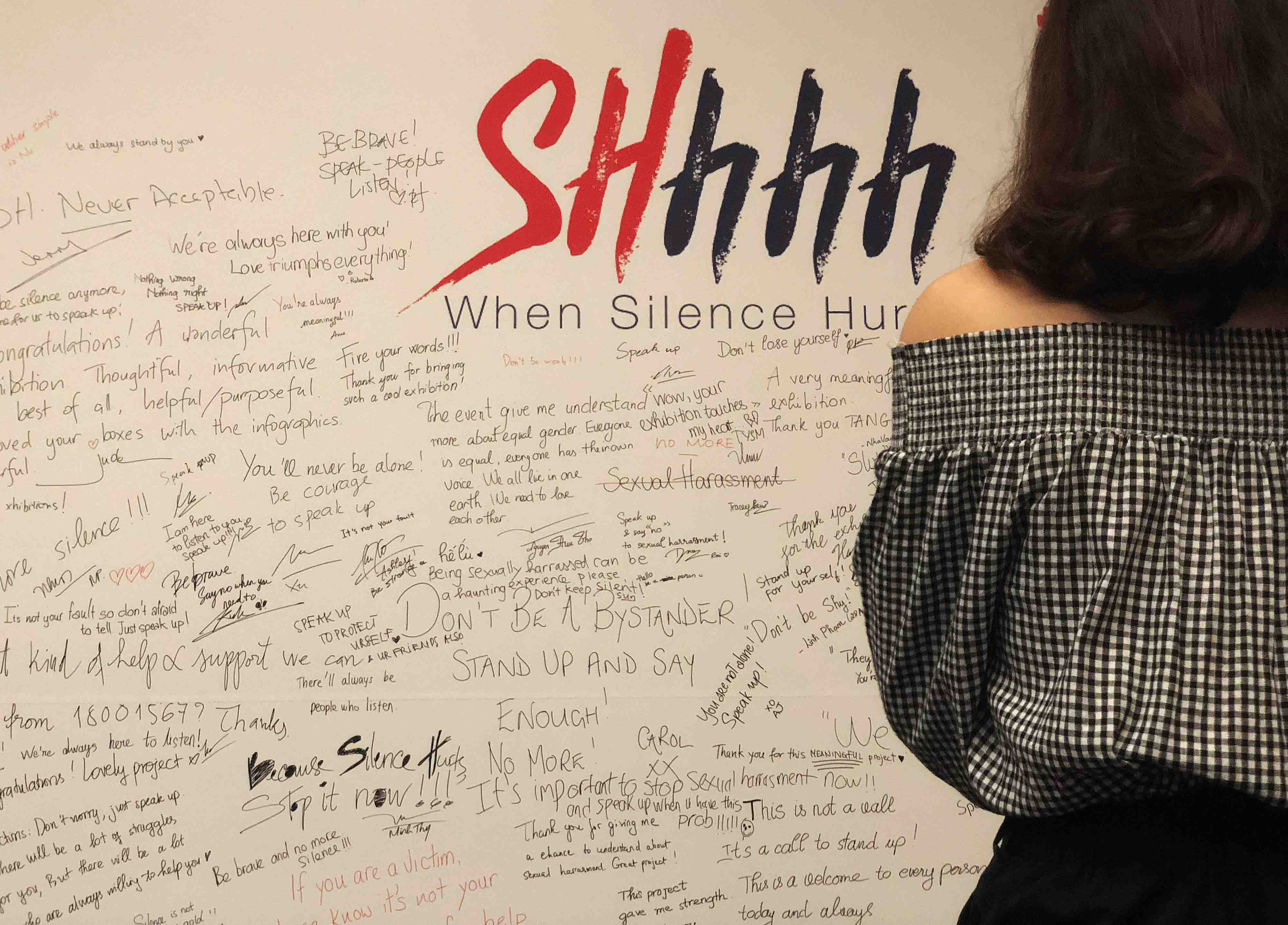 Bộ phận Safe Community của RMIT đã thực hiện chiến dịch mang tên SHhhh – When Silence Hurts (tạm dịch: Suỵt – Im lặng sẽ gây tổn thương) nhằm nâng cao nhận thức về chủ đề mà nhiều người cảm thấy không thoải mái hay không an toàn khi đề cập đến.