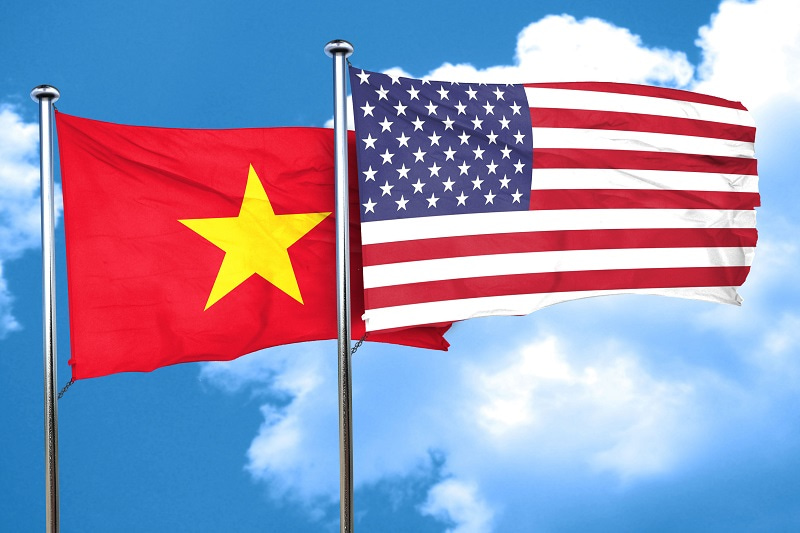 USA and Vietnam flags