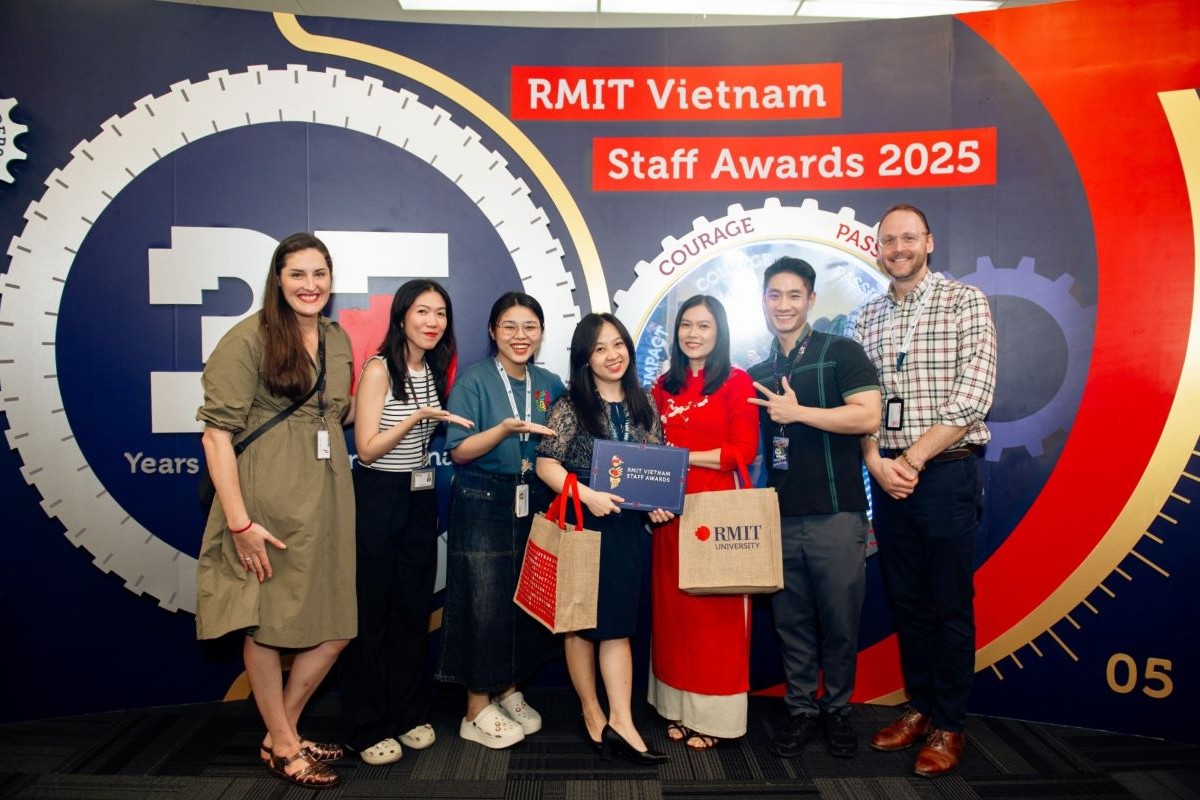 Wellbeing team at the RMIT Staff Awards 2025